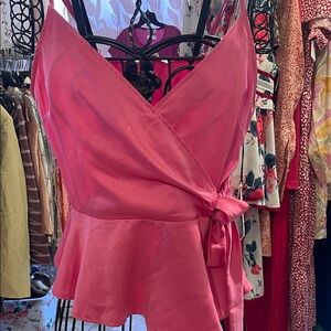 Iris Vibrant Pink Wrap Blouse
